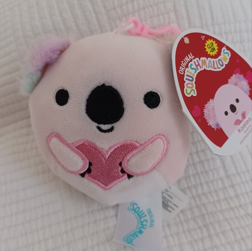 Squishmallows Kaelea the Koala with heart 3 inch keychain (S3 - #1174) Valentine